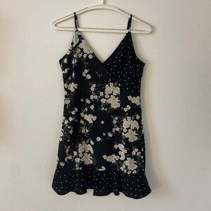 VINTAGE FLORAL POLKA DOT SLIP DRESS